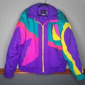colorful ski jacket